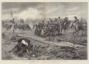 Verovering van Franse kanonnen door de Union Brigade bij Waterloo
